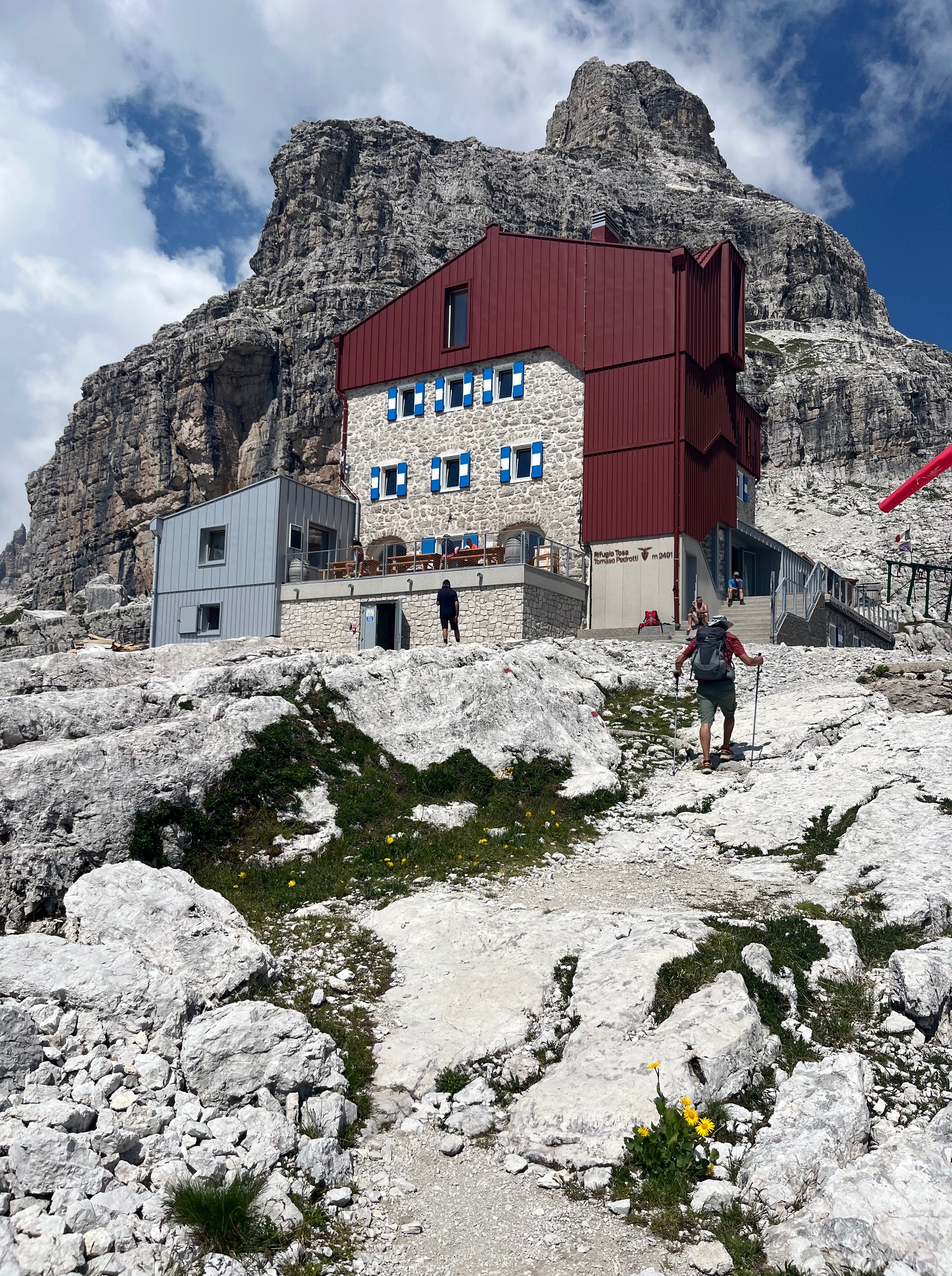 Brenta:  2 Tageswanderung, von Molveno zum Rifugio Tosa Pedrotti 2.491m , Bocca di Brenta 2.552m  Rifuggio Maria e Alberto ai Brentei 2.182m